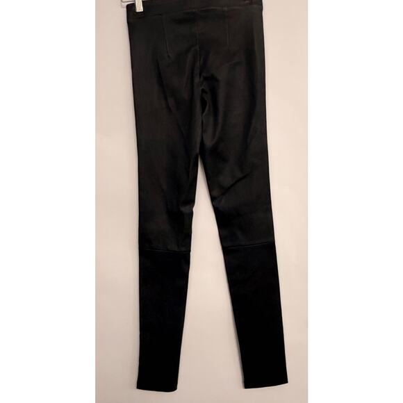 NEW SZ O Theory  Adbelle Lamb black Leather Leggings - Picture 5 of 5